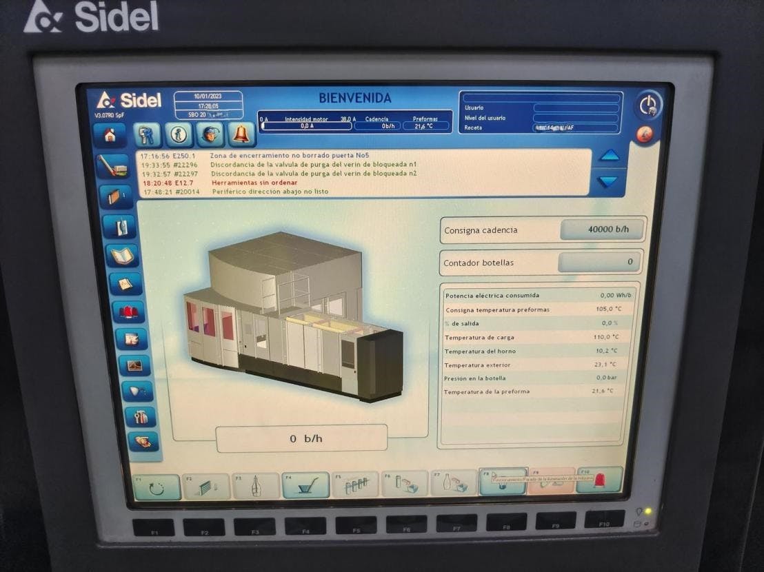 Typenschild of SIDEL SBO 20 Universal Eco2